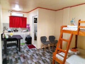 Kitchen in room at Yna's Transient