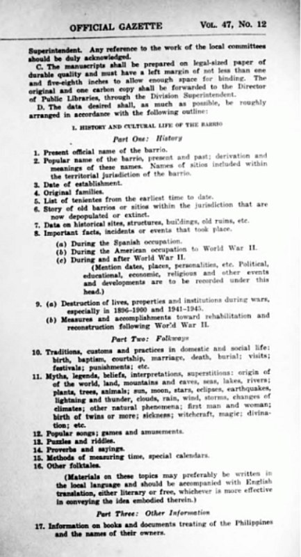 1953 History and Cultursl Life of Abra Project (3) Presidential Executive Order 486, December 1951 by President Elpidio Quirino Page 3