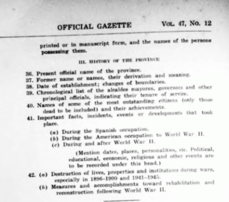 1953 History and Cultursl Life of Abra Project (5) Presidential Executive Order 486, December 1951 by President Elpidio Quirino Page 5